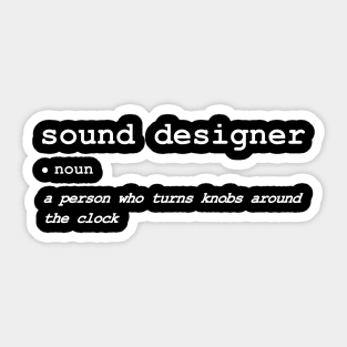 Sound Designer Definition Sticker